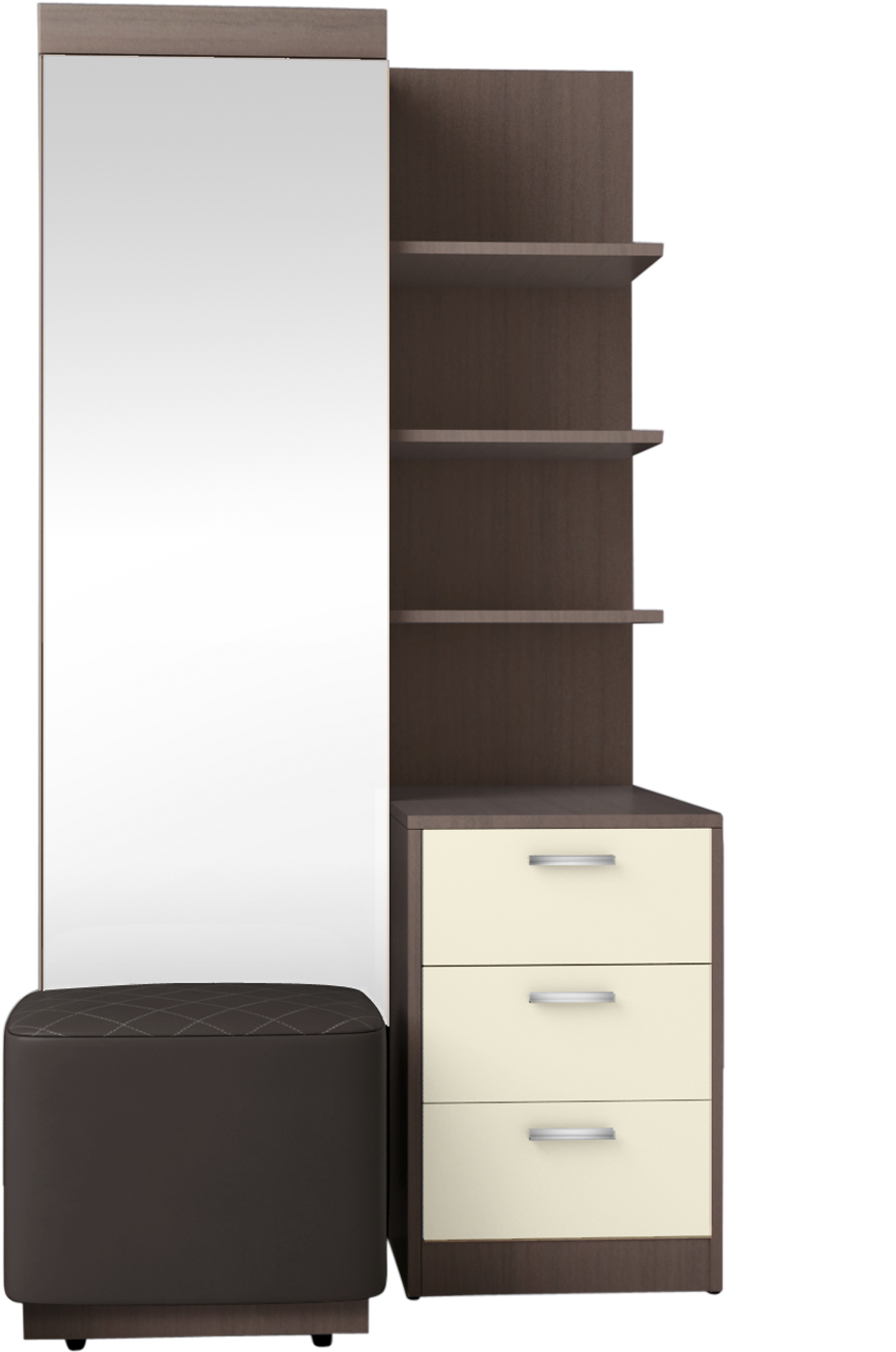 Modern Dressing Tablewith Mirrorand Stool