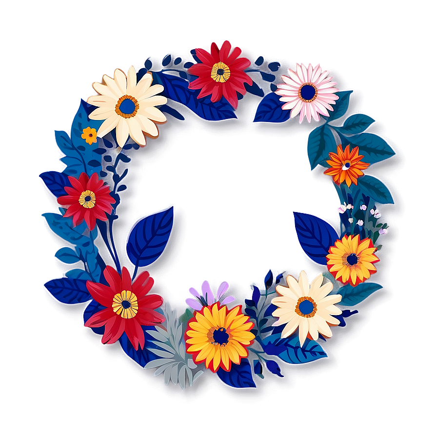 Modern Flower Circle Png 68