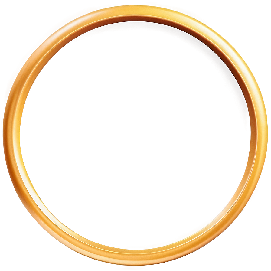 Modern Gold Circle Frame Png 06262024