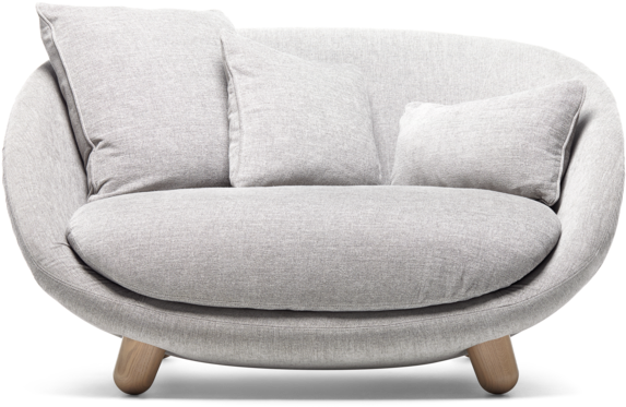 Modern Gray Loveseat Sofa