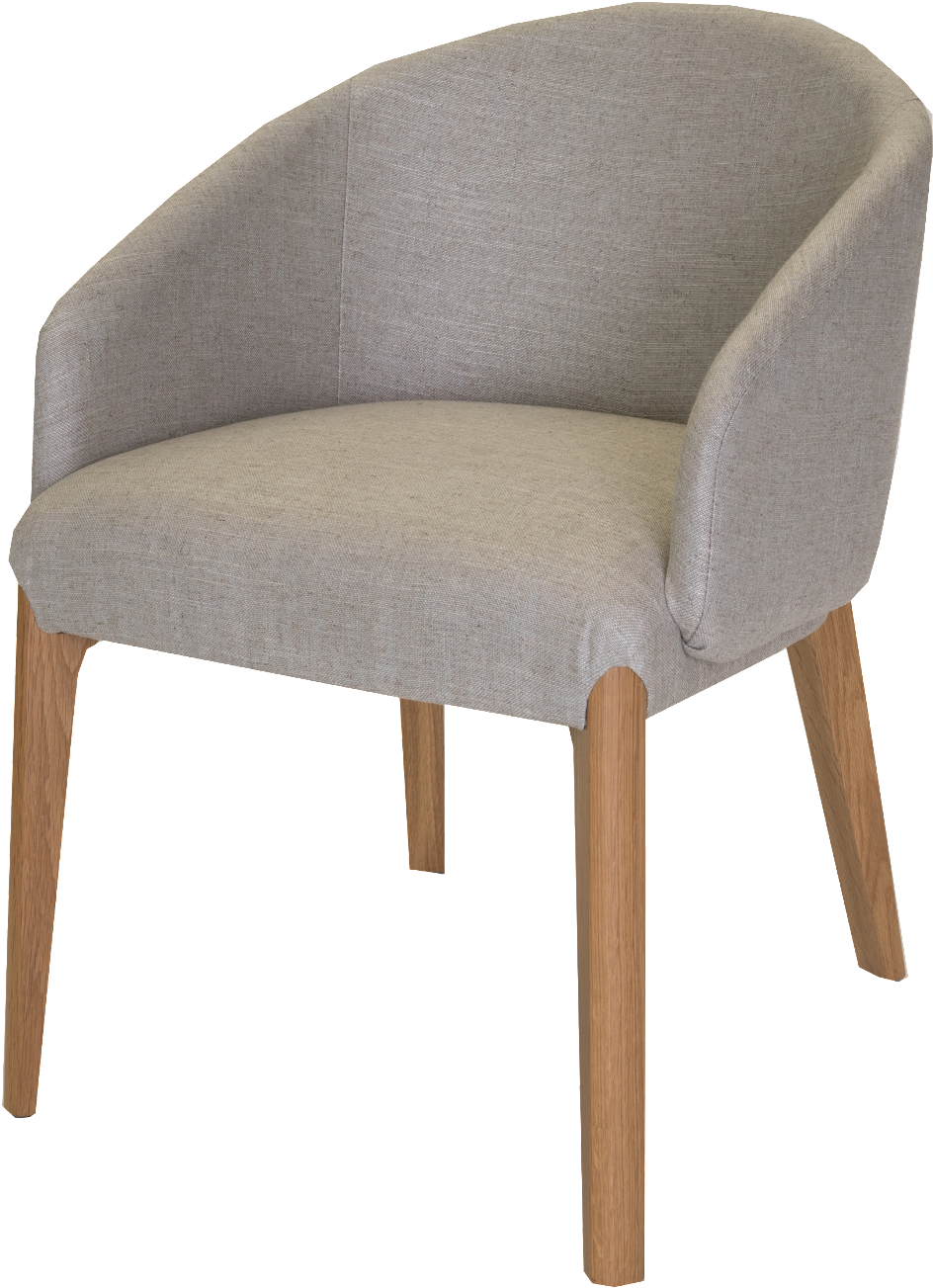 Modern Grey Fabric Accent Chair