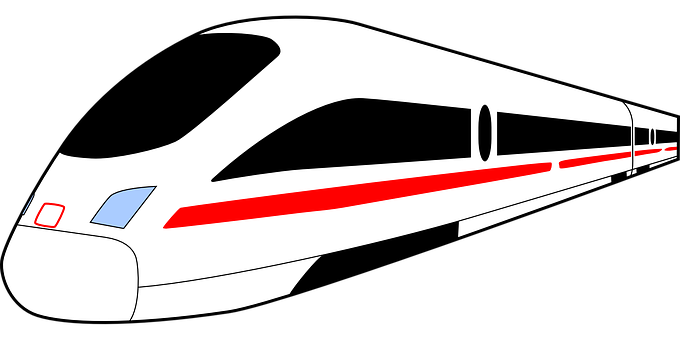 Modern High Speed Train Illustration