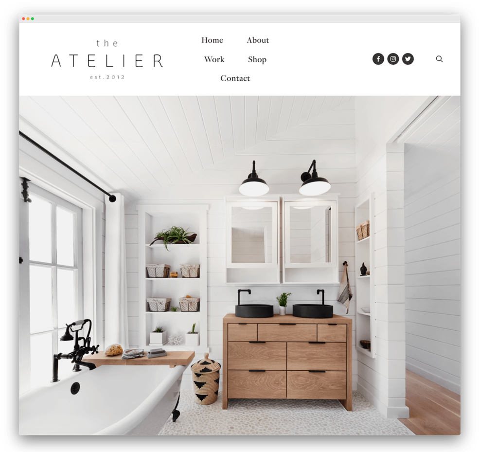 Modern Interior Design Website Homepage