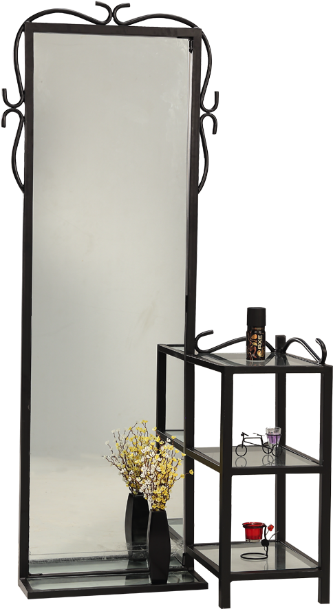 Modern Metal Dressing Tablewith Mirror