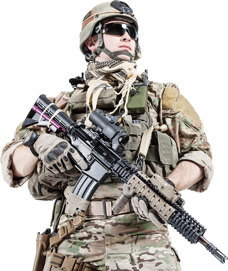 Modern Military Soldier Portrait