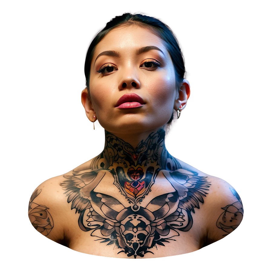 Modern Neck Tattoo Illustrations Png Smm