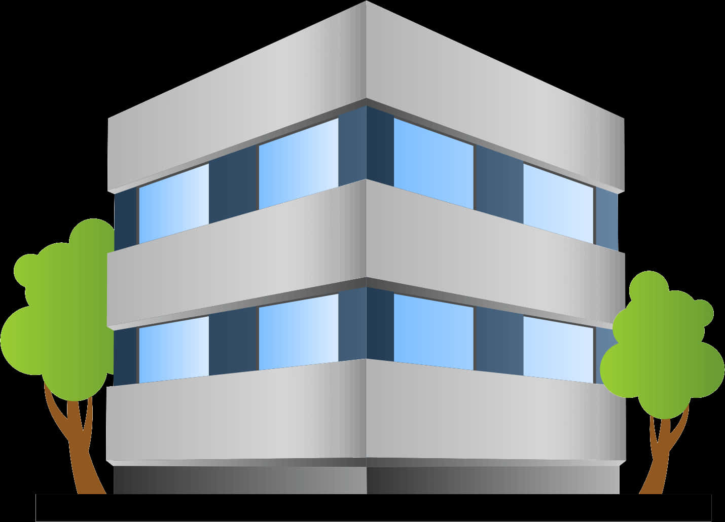 Modern Office Building Vector Illustration