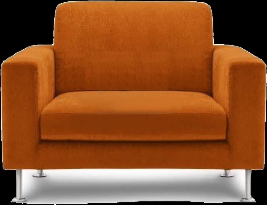 Modern Orange Loveseat Furniture