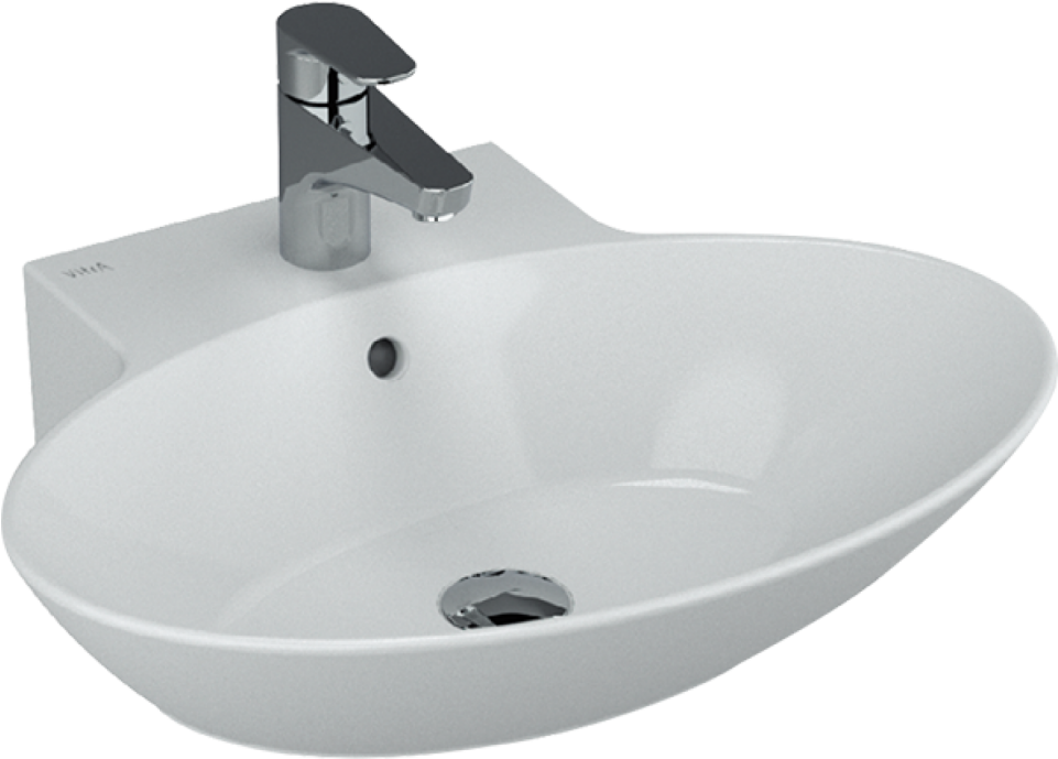 Modern Oval Bathroom Sink With Faucet