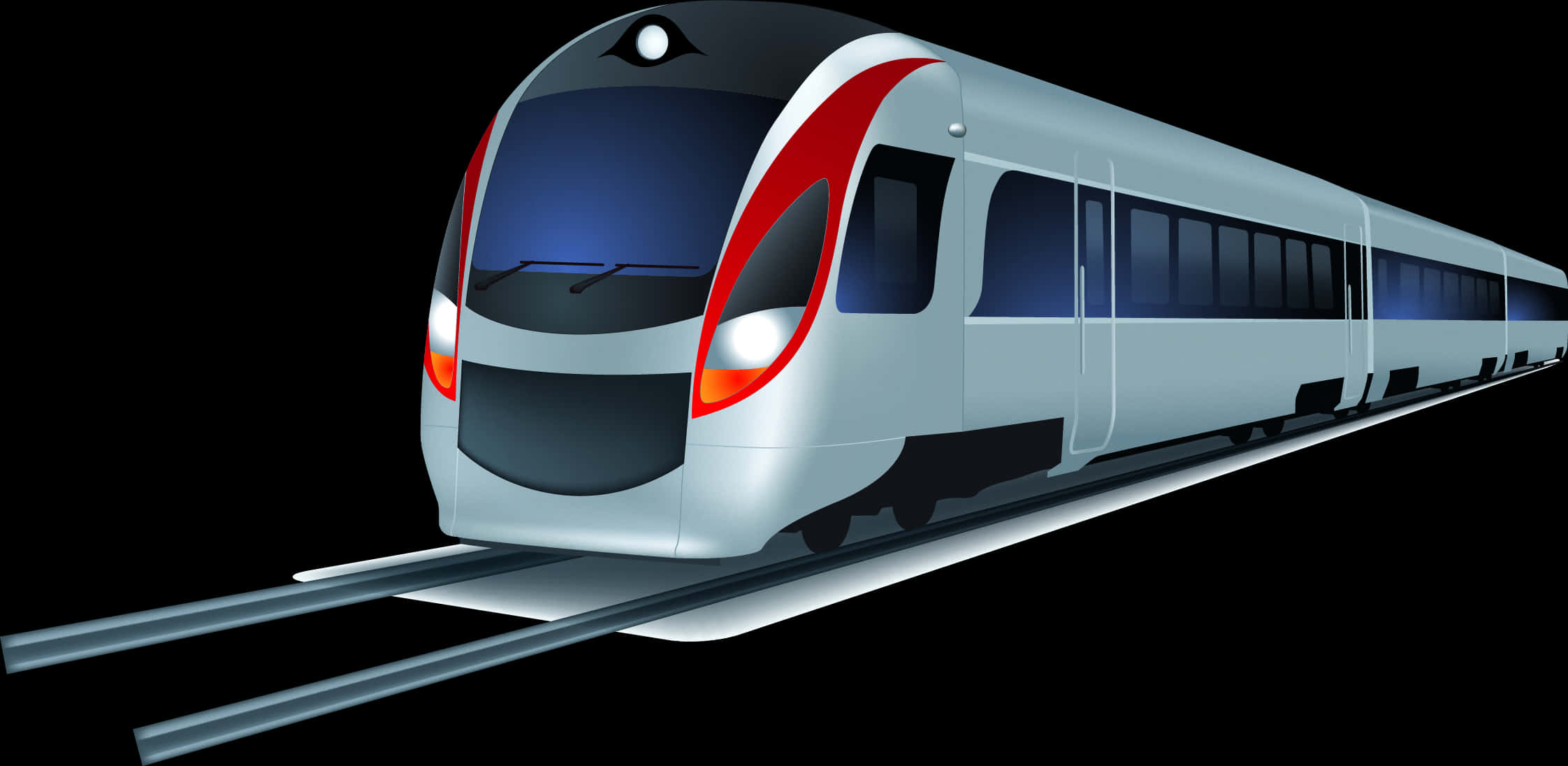 Modern Passenger Train Illustration