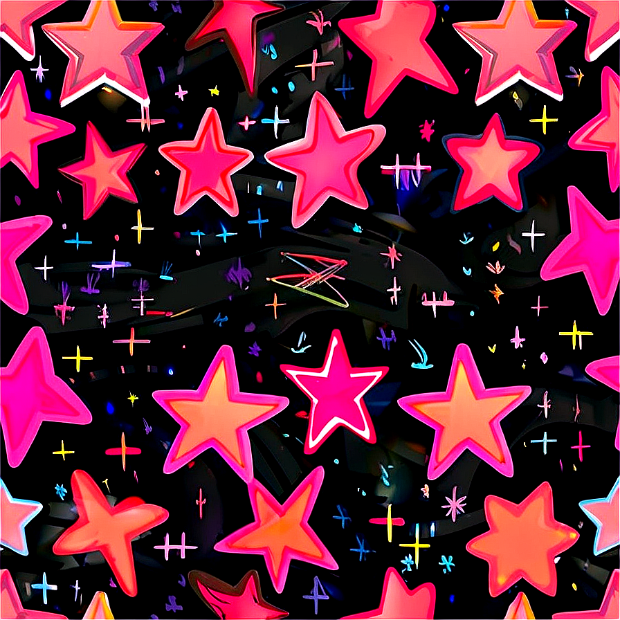 Modern Pink Stars Png Ign1