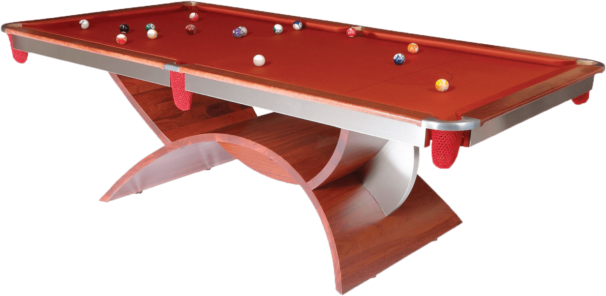 Modern Red Pool Table Design