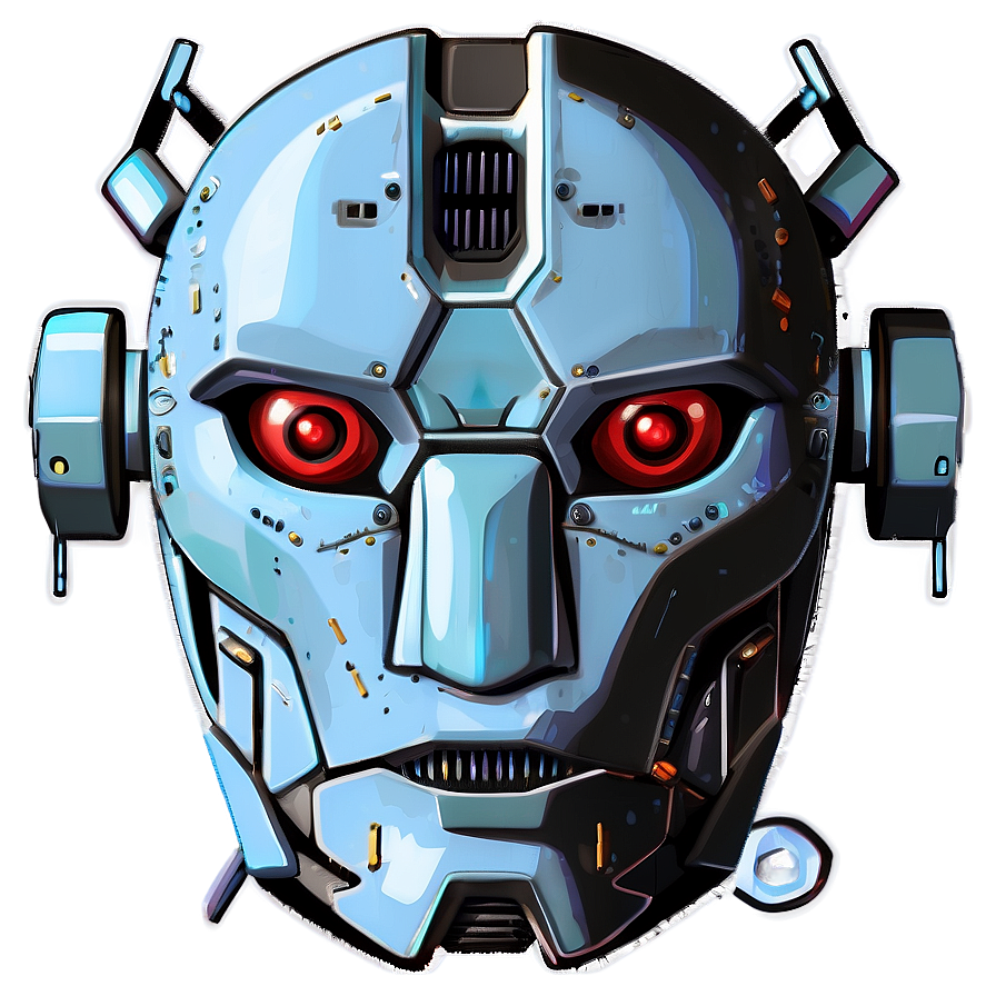 Modern Robot Head Art Png 66