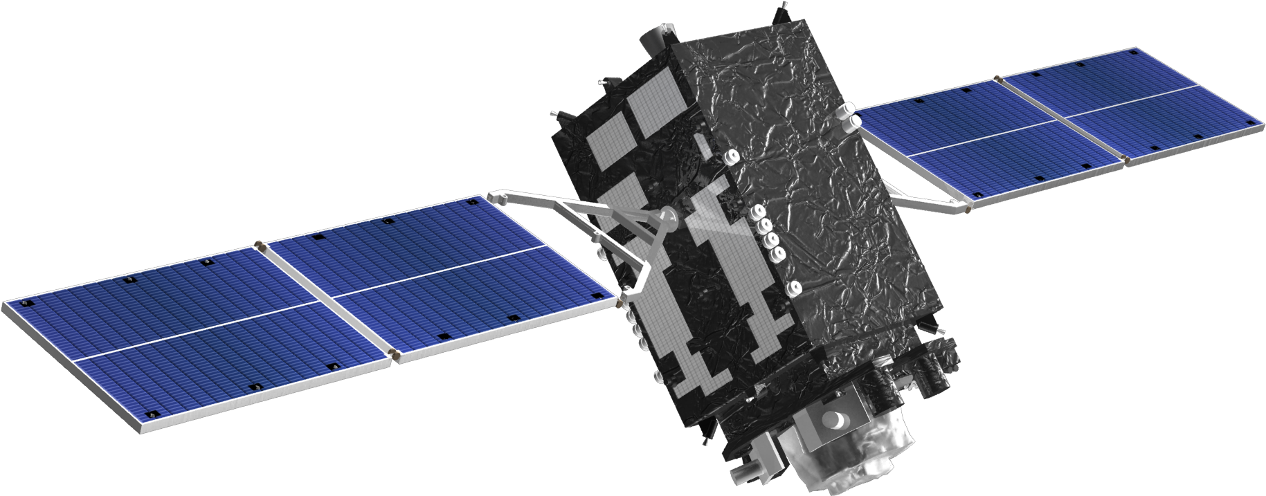 Modern Satellitewith Solar Panels