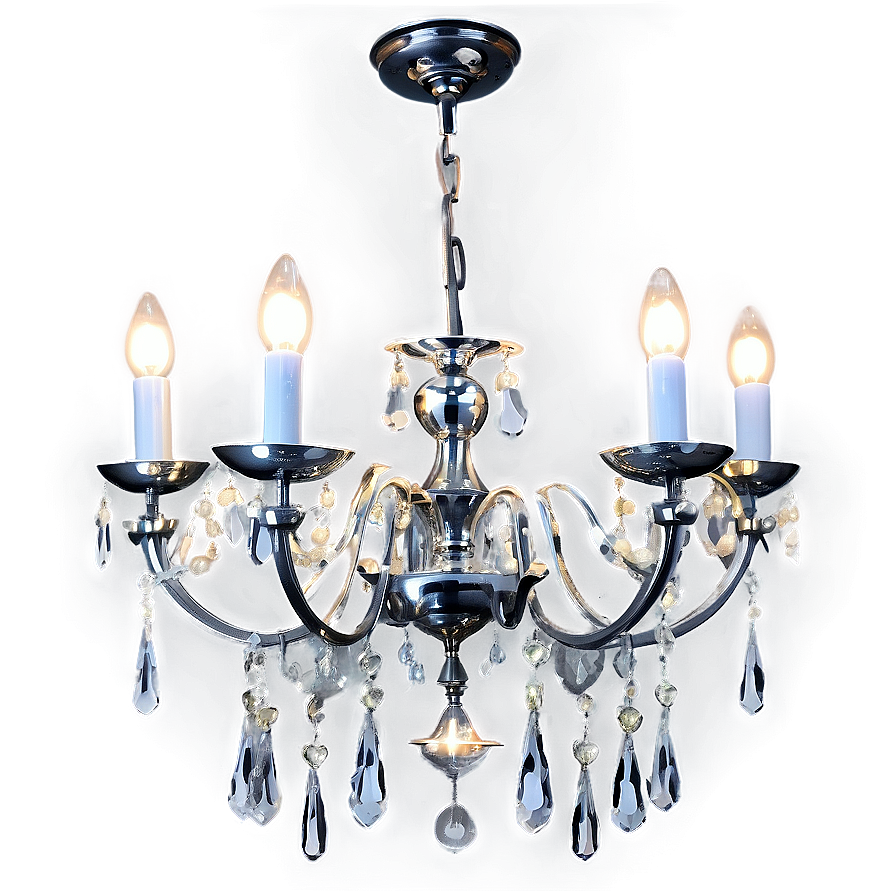 Modern Silver Chandelier Png Awq