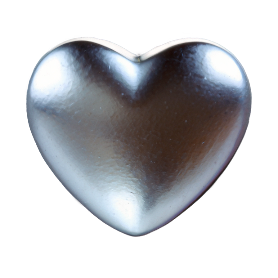 Modern Silver Heart Png Oew19