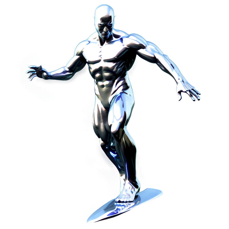 Modern Silver Surfer Artwork Png Npm