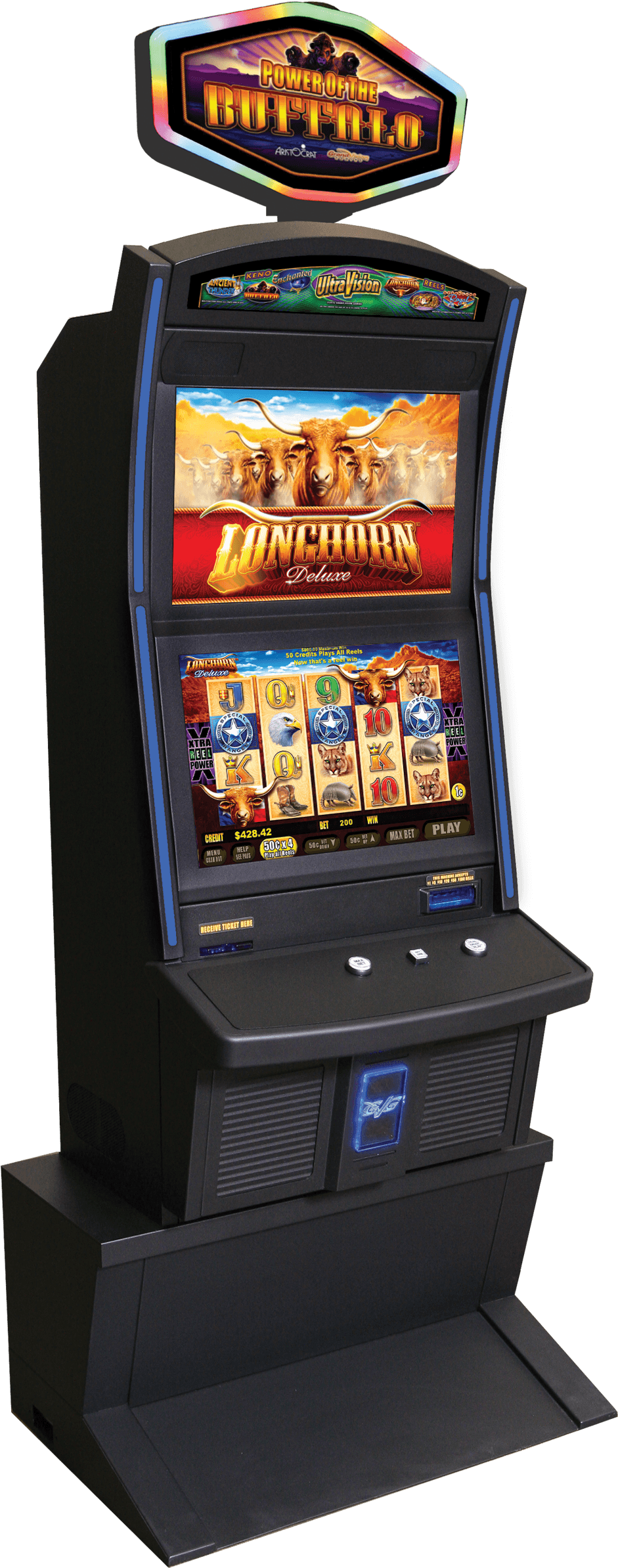 Modern Slot Machine Longhorn Deluxe