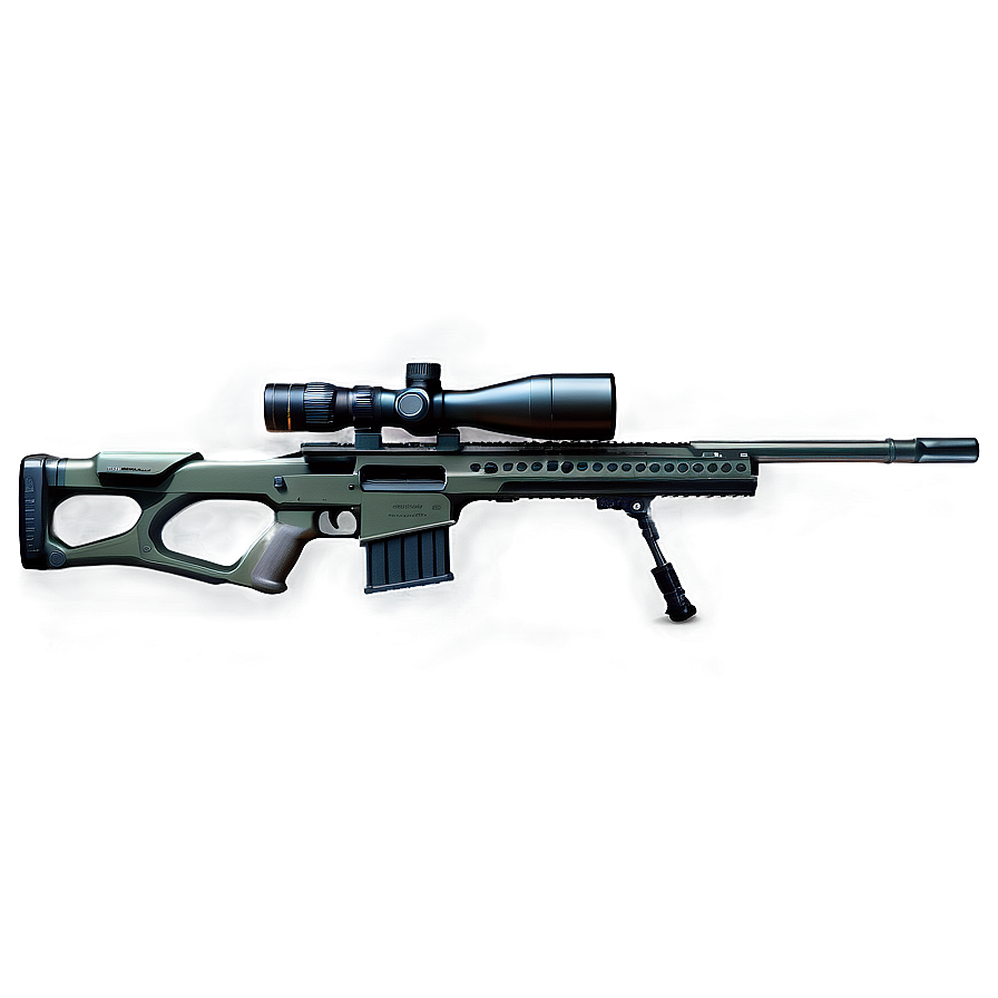 Modern Sniper Rifle Illustration Png Yyb20