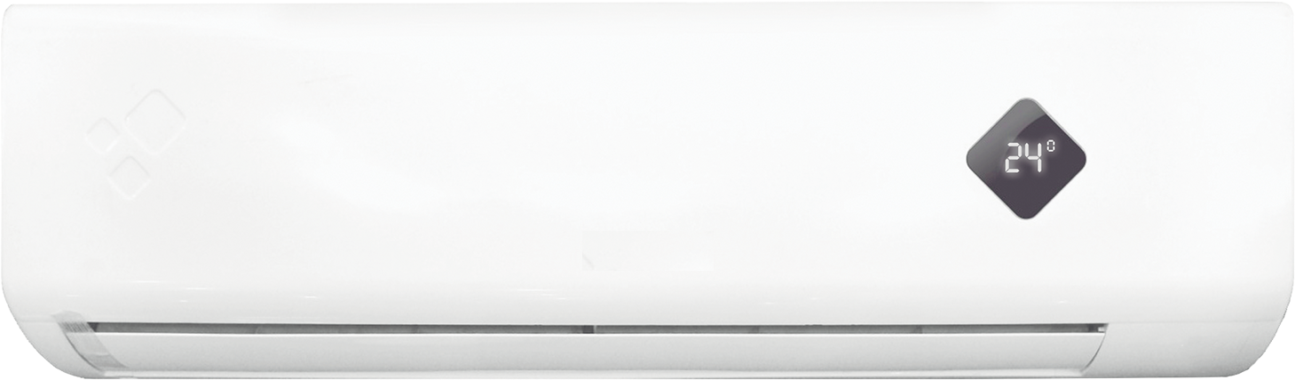 Modern Split A C Unit Displaying Temperature