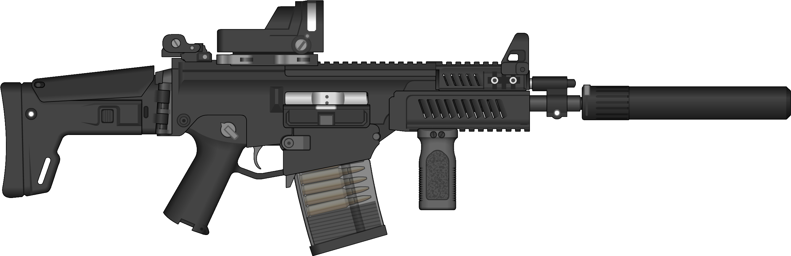 Modern Tactical Rifle Illustration