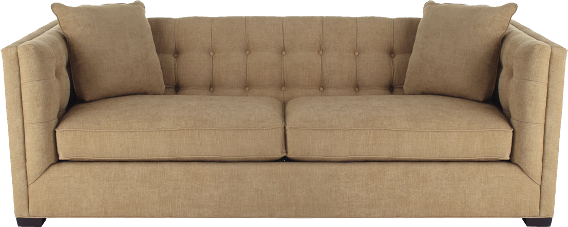 Modern Tufted Tan Sofa