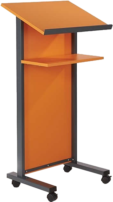 Modern Wheeled Lectern Podium