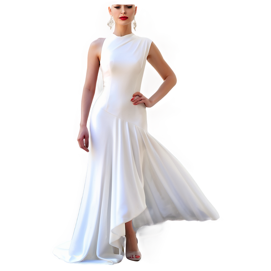 Modern White Dress Design Png Rax