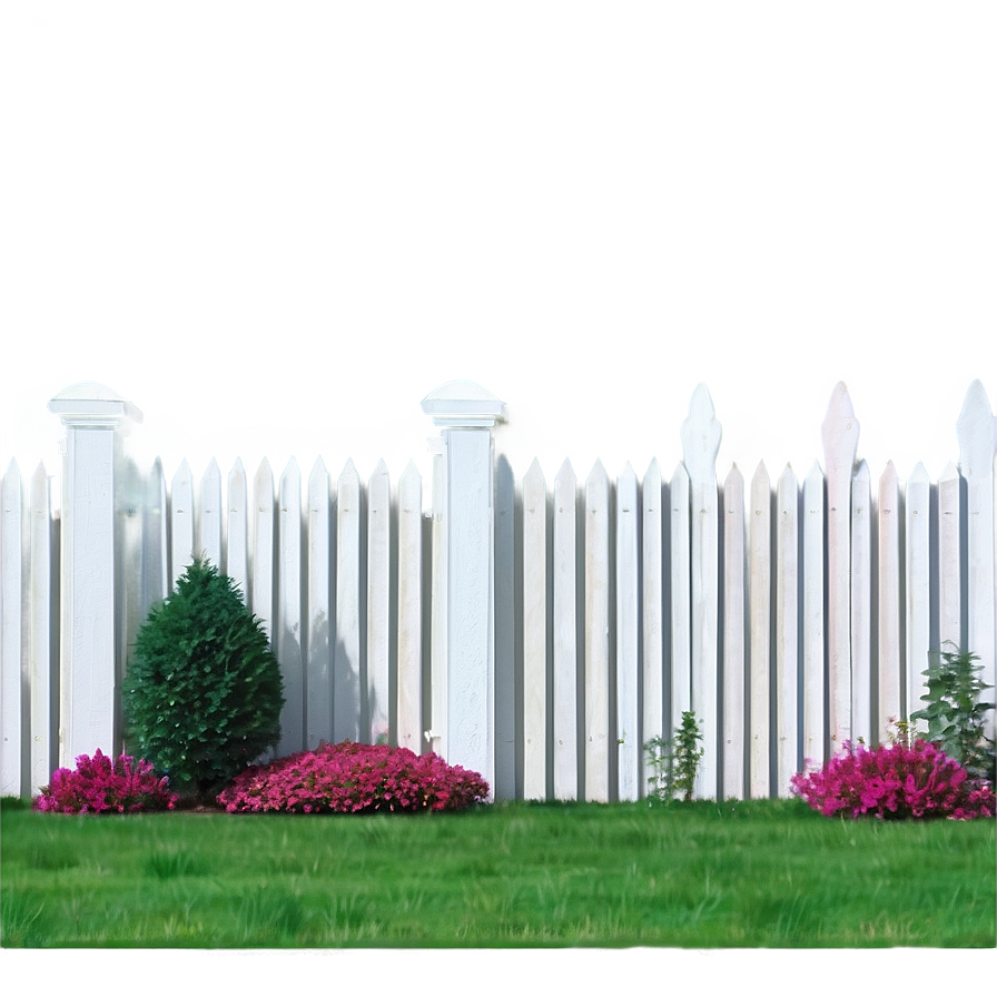 Modern White Picket Fence Png 06272024