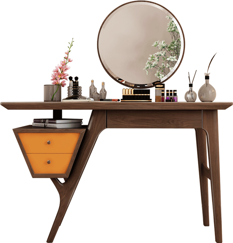 Modern Wooden Dressing Tablewith Mirror