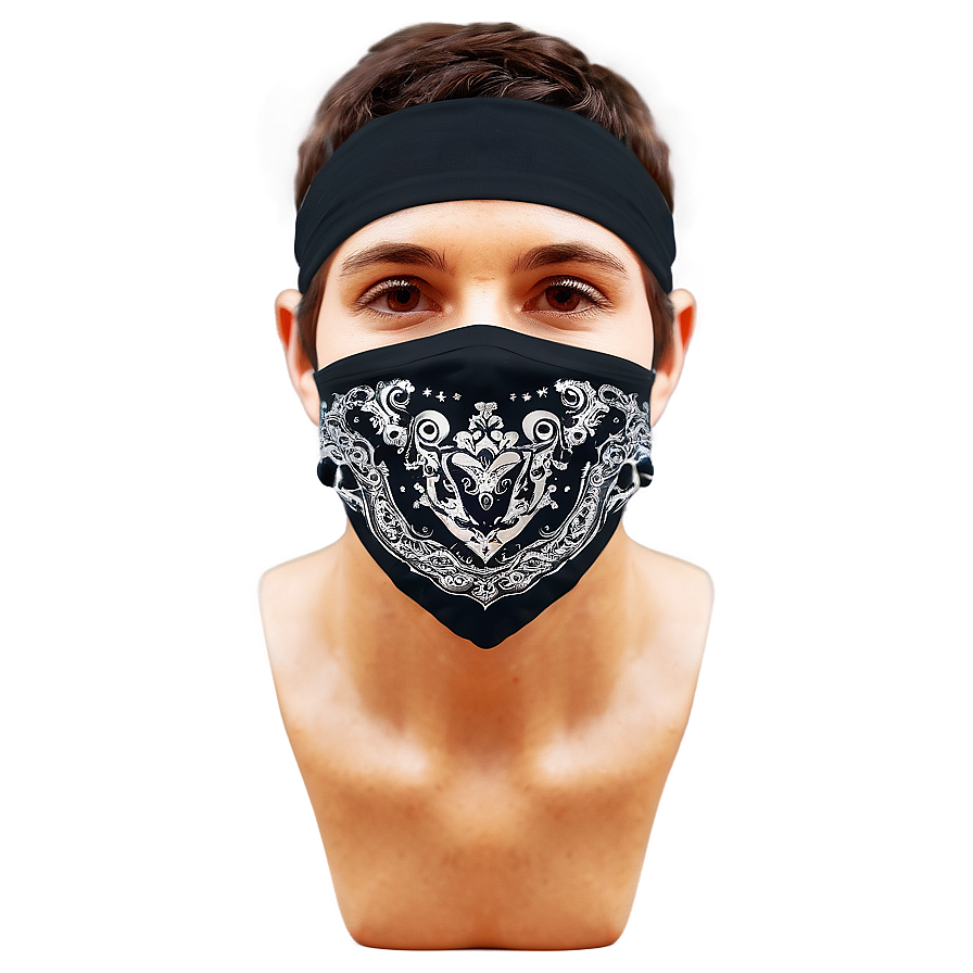 Moisture-wicking Black Bandana Png 66