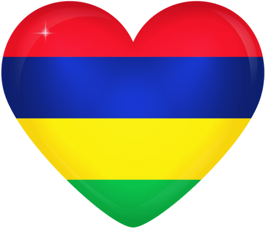 Moldova Flag Heart Shaped