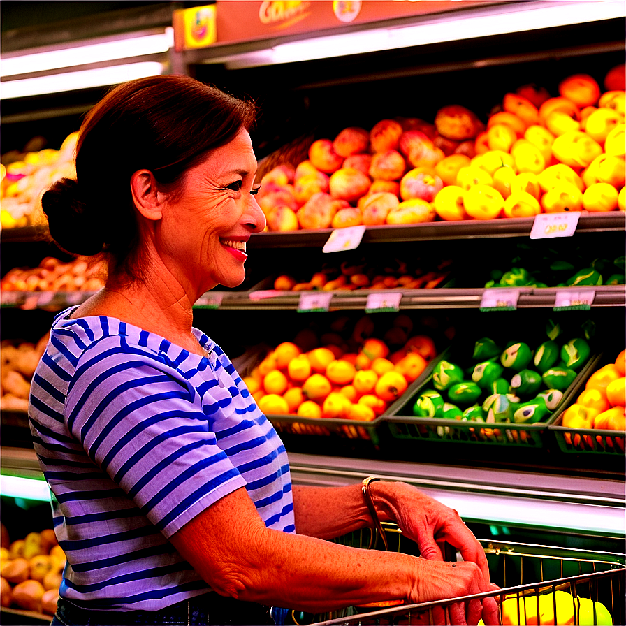 Mom At Grocery Store Png 05232024