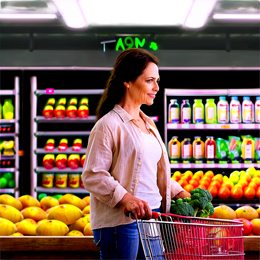 Mom At Grocery Store Png Esi