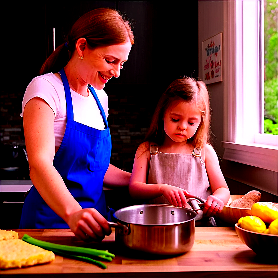 Mom Cooking In Kitchen Png Ojr