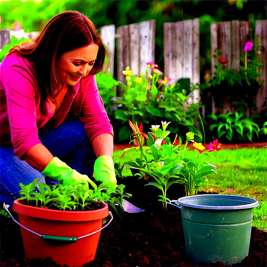 Mom Gardening Hobby Png Gte