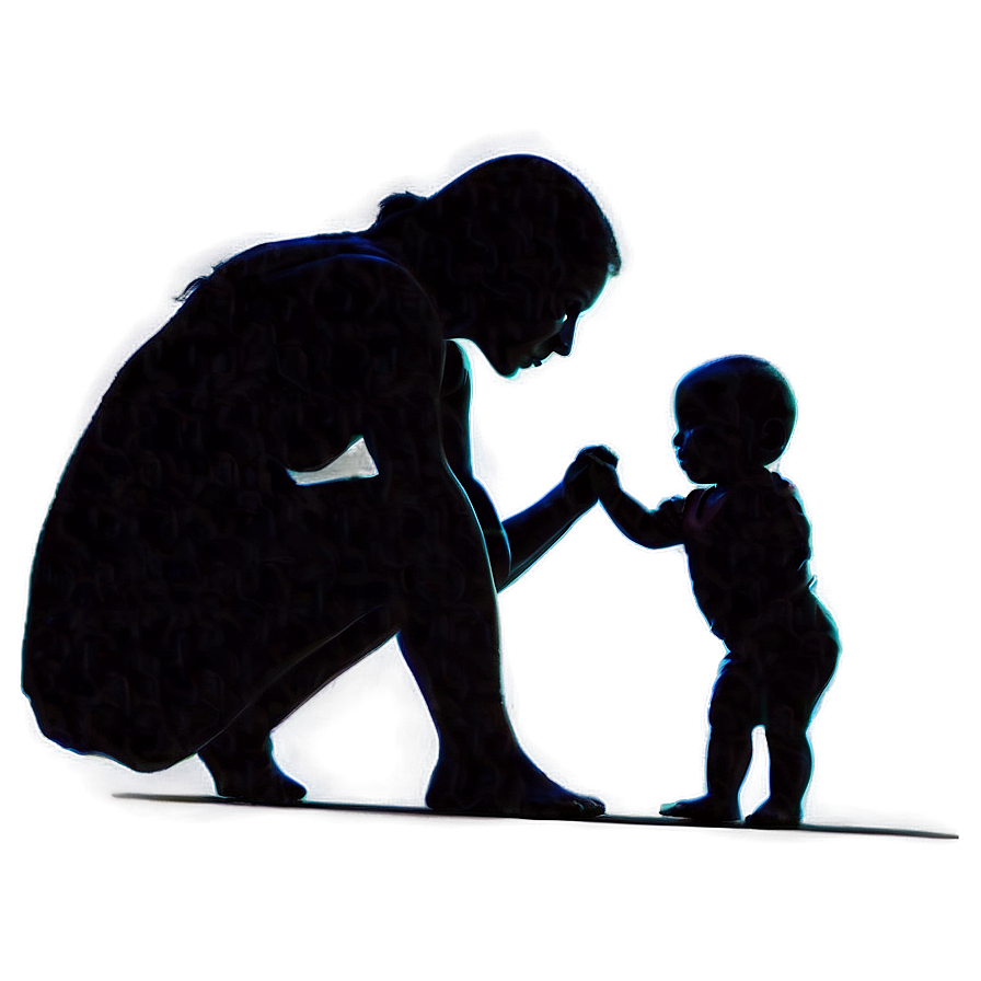 Mom With Baby Silhouette Png 11