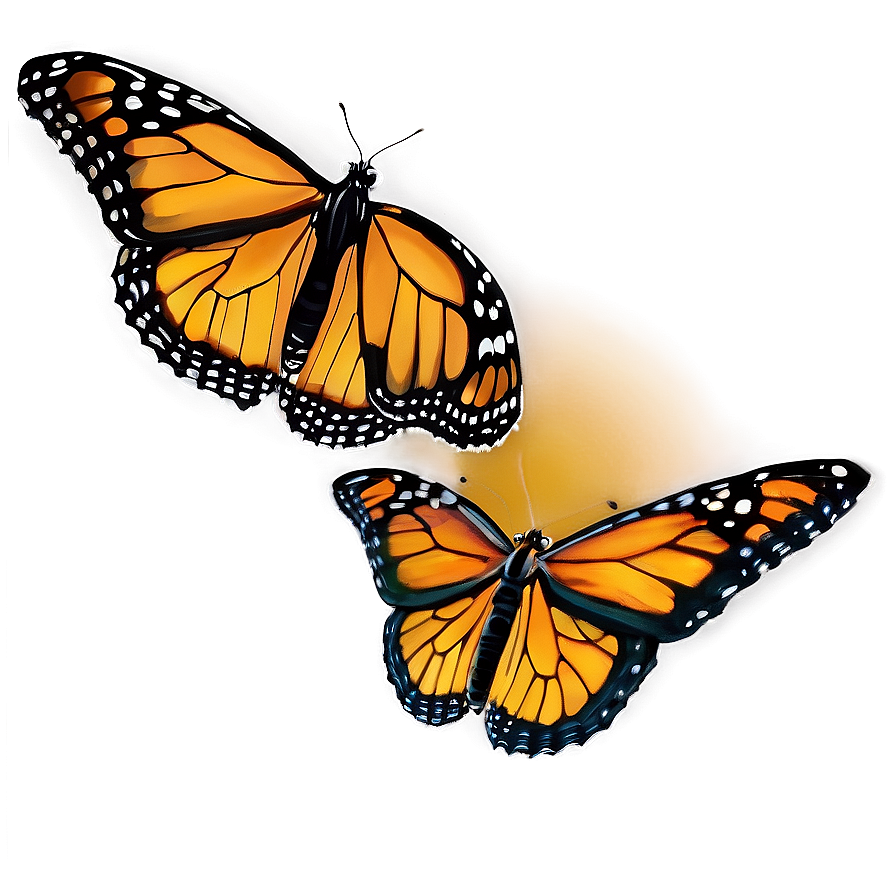 Monarch Butterflies In Sunset Png 64