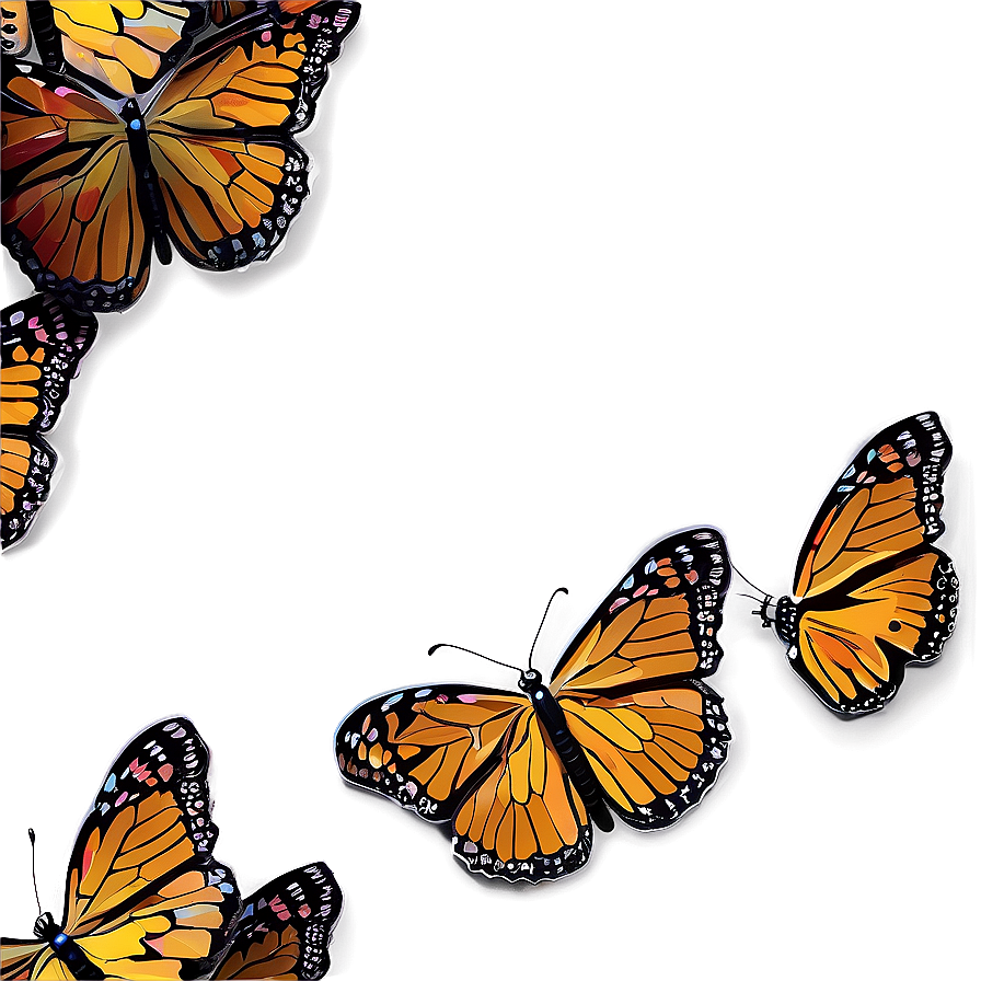 Monarch Butterflies Pattern Png 06252024