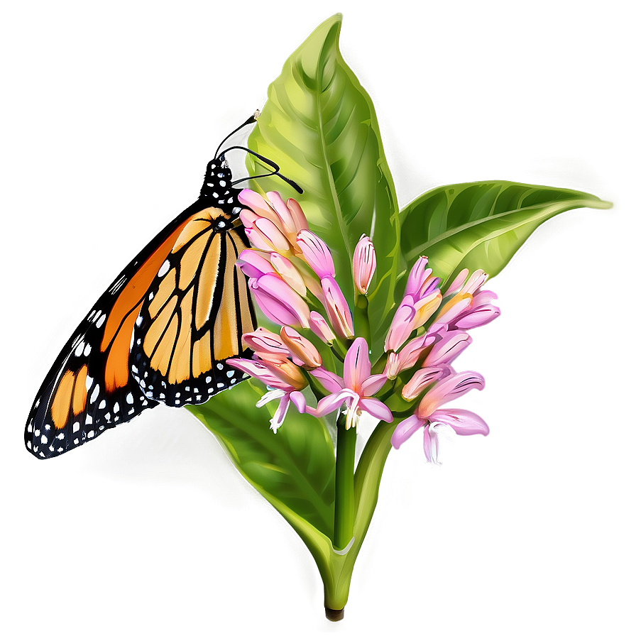 Monarch Butterfly On Flower Png 6
