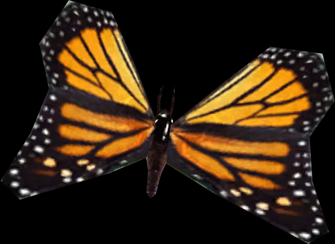 Monarch Butterfly Spread Wings