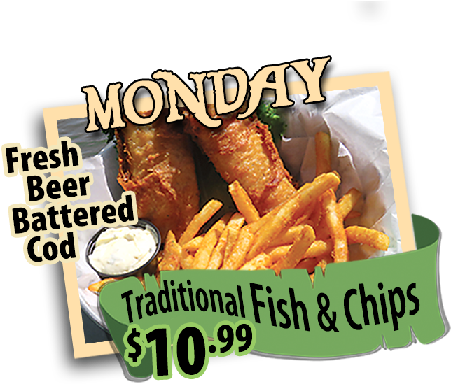 Monday Fishand Chips Special Ad