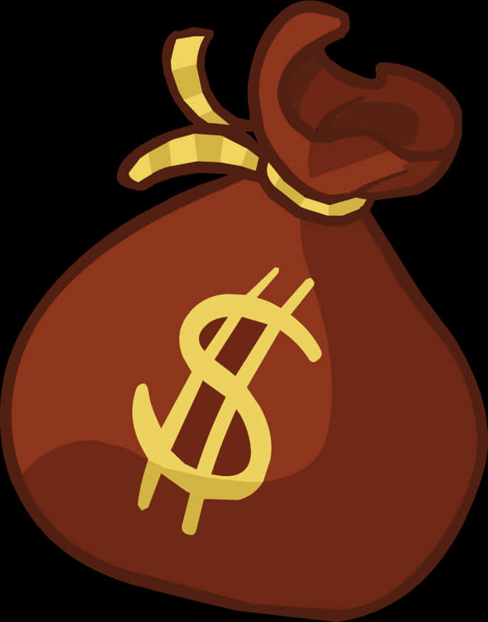 Money Bag Cartoon Illustration