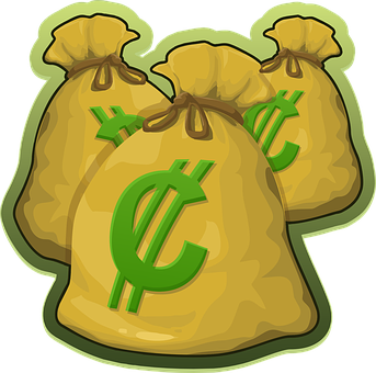 Money Bags Cartoon Illustration