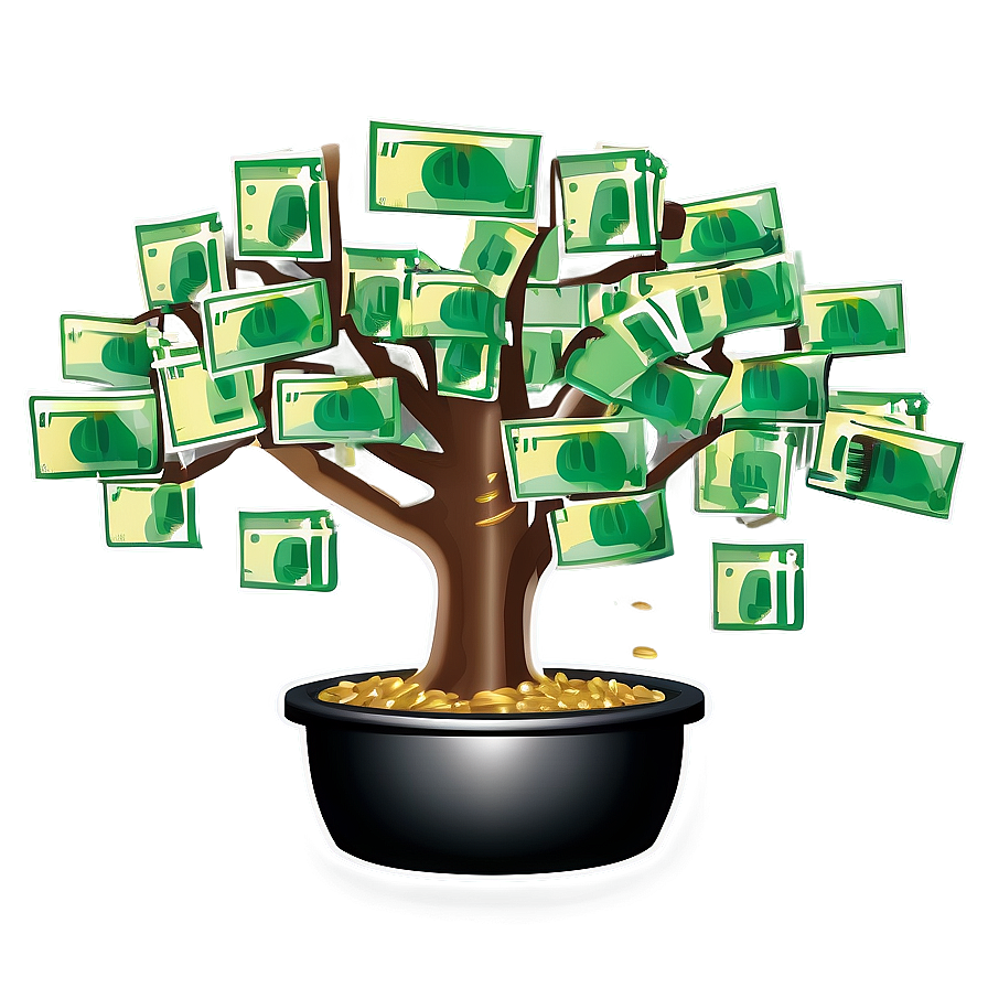 Money Tree Illustration Png Yab