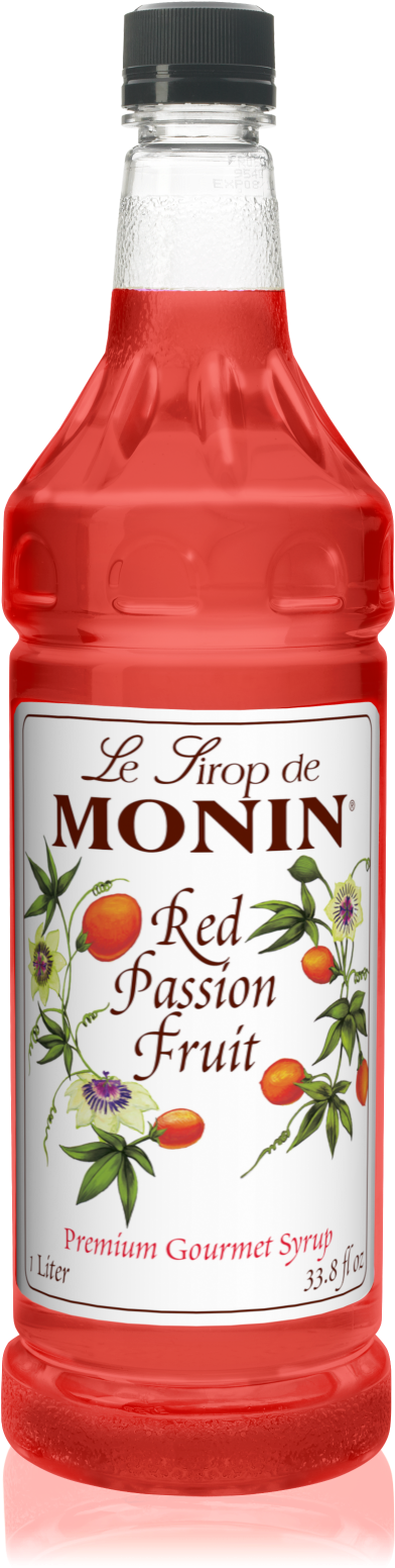 Monin Red Passion Fruit Syrup Bottle