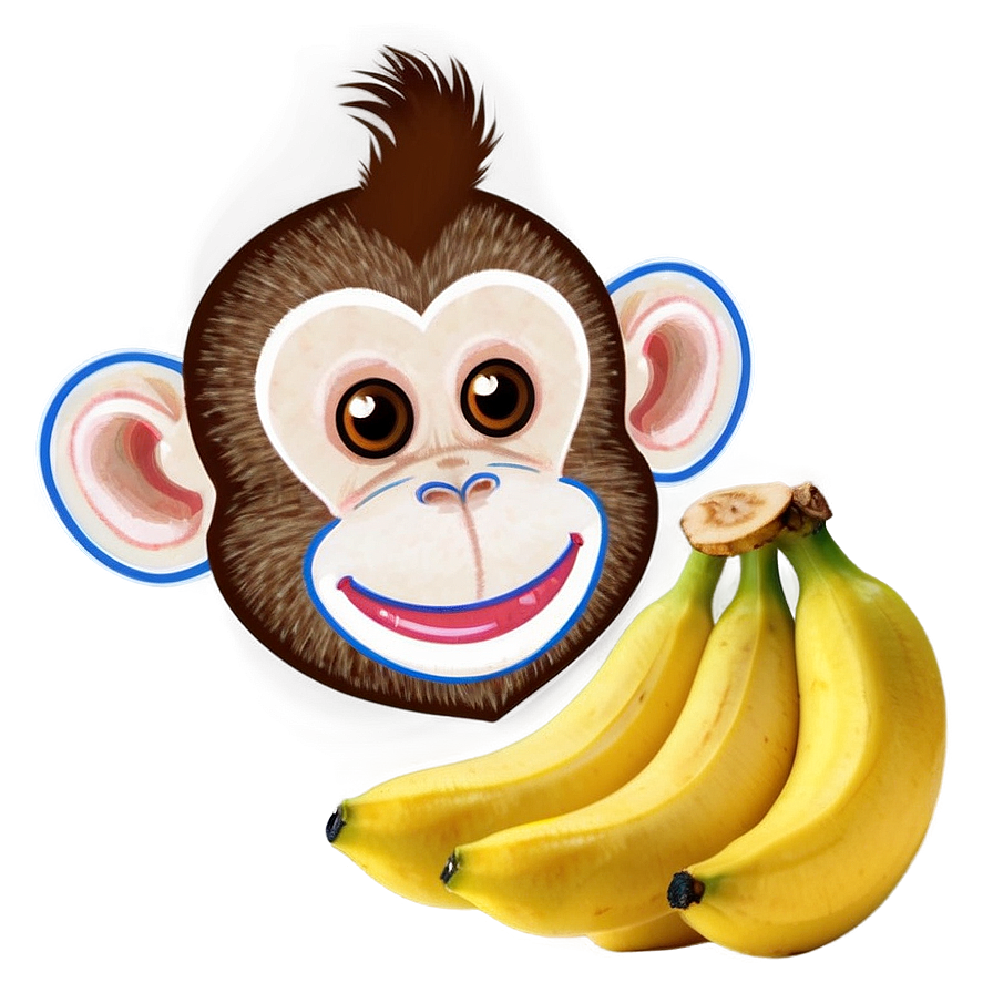 Monkey Face With Banana Png 29