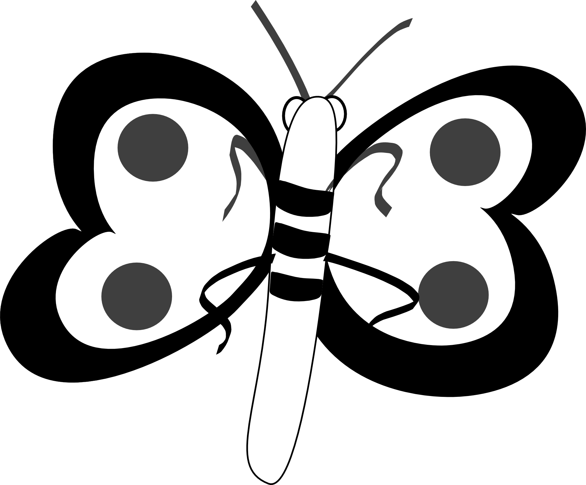 Monochrome_ Butterfly_ Illustration