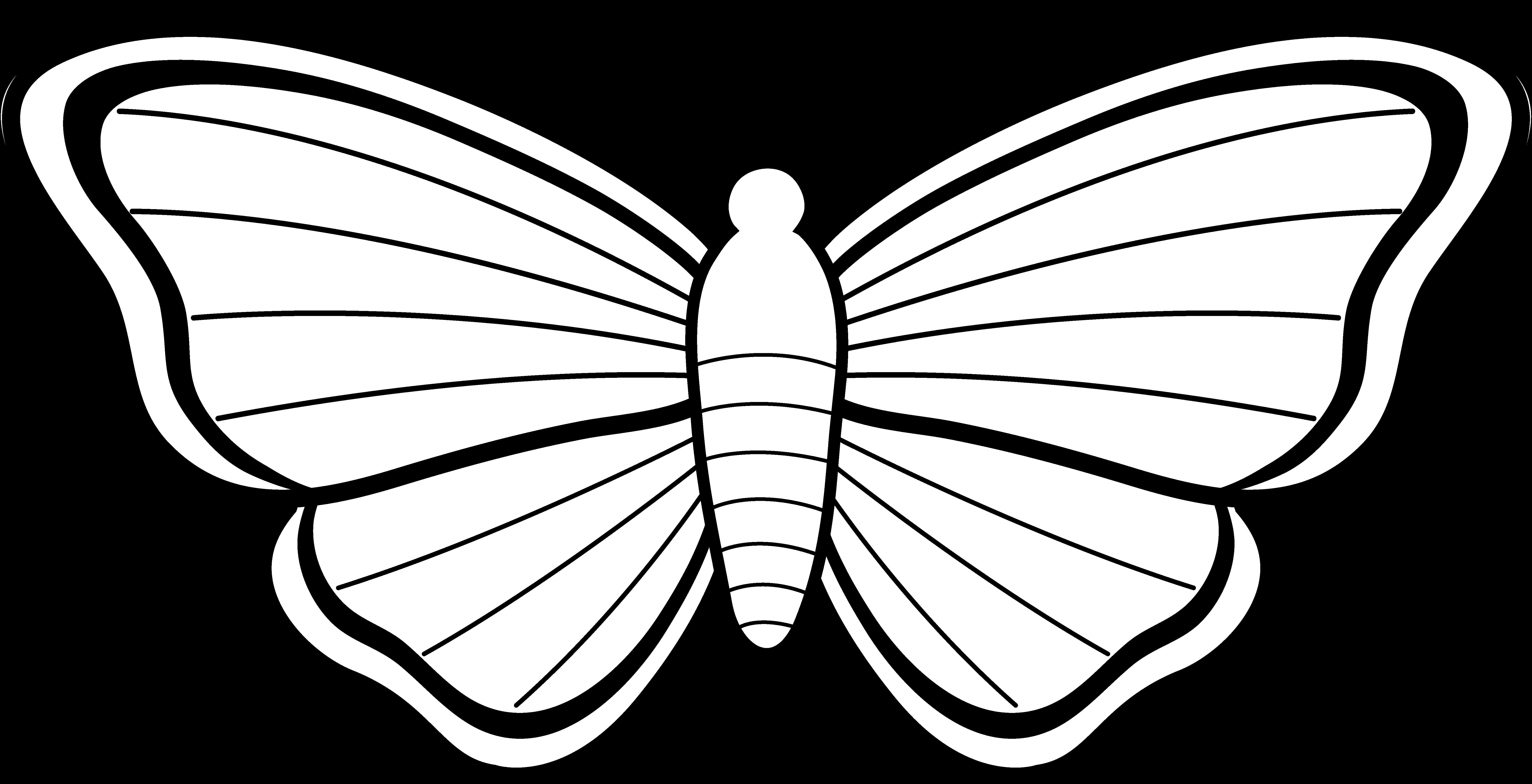 Monochrome_ Butterfly_ Vector_ Art