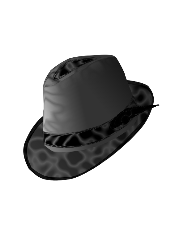 Monochrome Fedora Hat Shadow